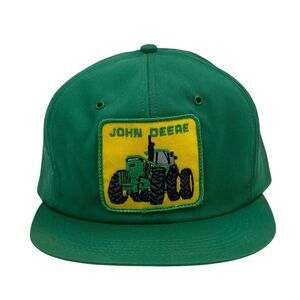 Vintage‎ K-Products Green Snapback Hat John Deere Tractor 50 Series Patch (H2)